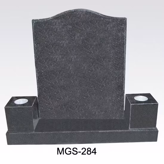 UK Black Granite High-Quality Personalised Ogee Top Memorial Headstones