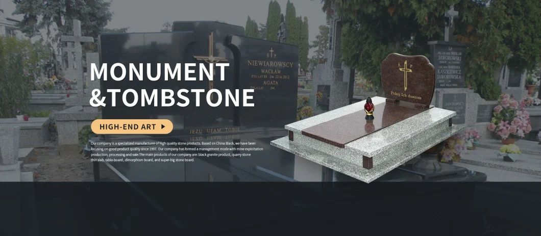 Customized Gravestone Beautiful Tombstone Designs Black Marble Tombstone Monument
