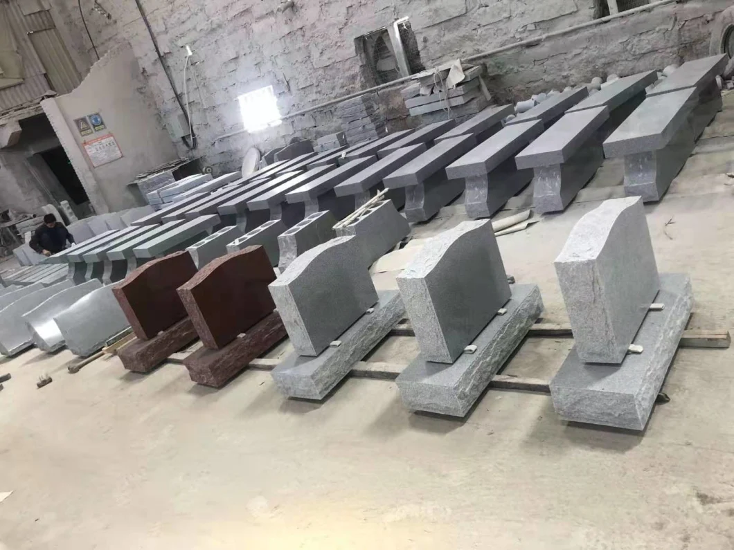 Jilin White Granite Poland Europe Tombstones Monument Factory Sell